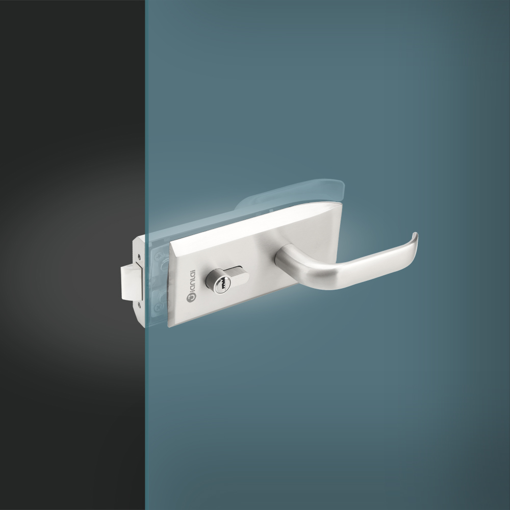 Popular Office Frameless Glass Sliding Door Handle Lock from China